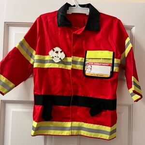 Melissa & Doug Red Firefighter Halloween Costume, 3-6 Y